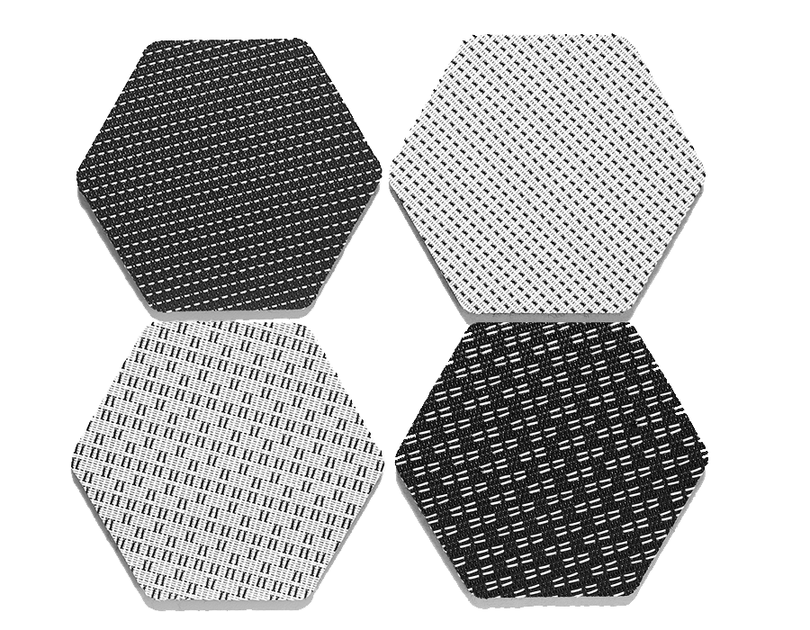 Set of 4 Hexagonal White Coasters