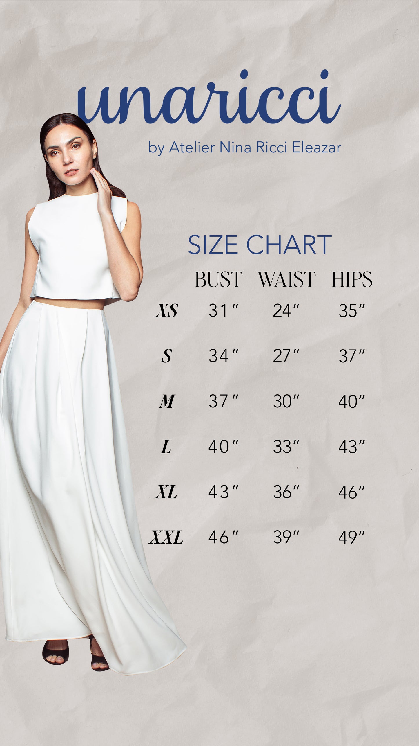 Front and Back Pleated Versatile Long Skirt - White Crepe