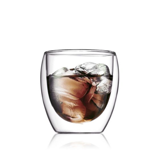 Bodum Pavina Double Wall Glass (2pcs) Small 8oz, Transparent