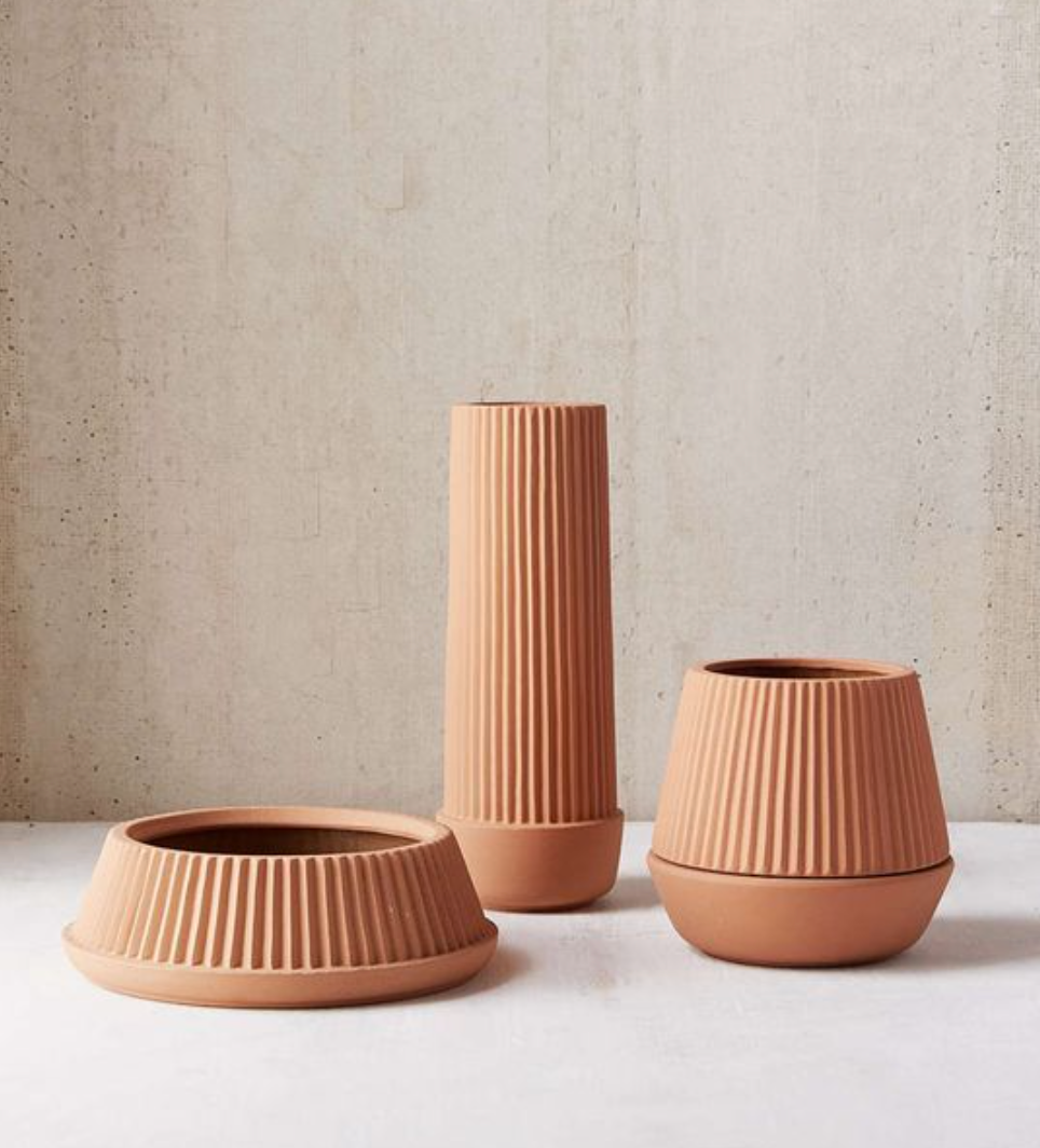 Umbra Shift Pleated Planter with Self-Watering Wick