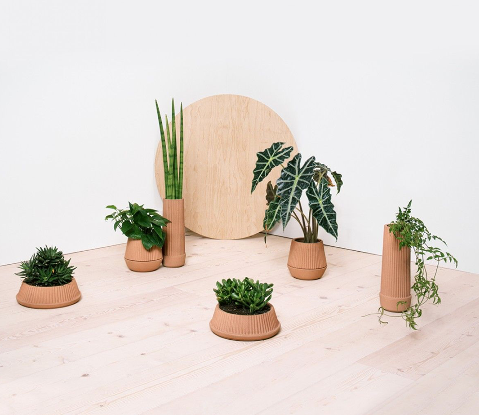 Umbra Shift Pleated Planter with Self-Watering Wick