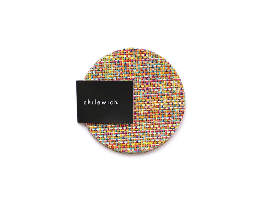 Chilewich Onedge Mini Basketweave Coaster (Set of 4) Confetti